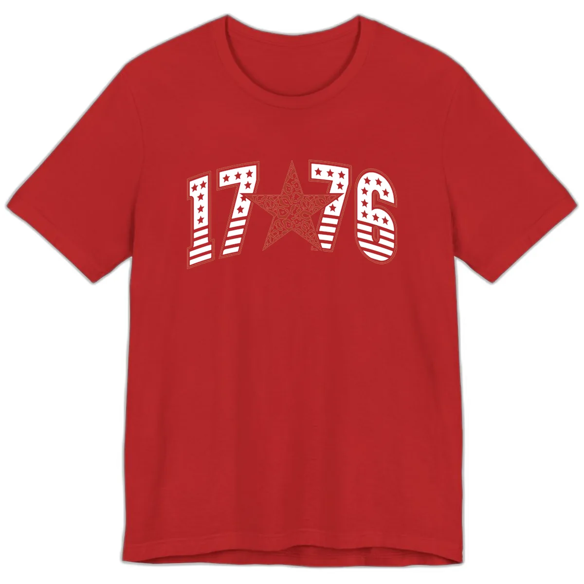 1776 American Celebration Graphic Premium T-Shirt in Red