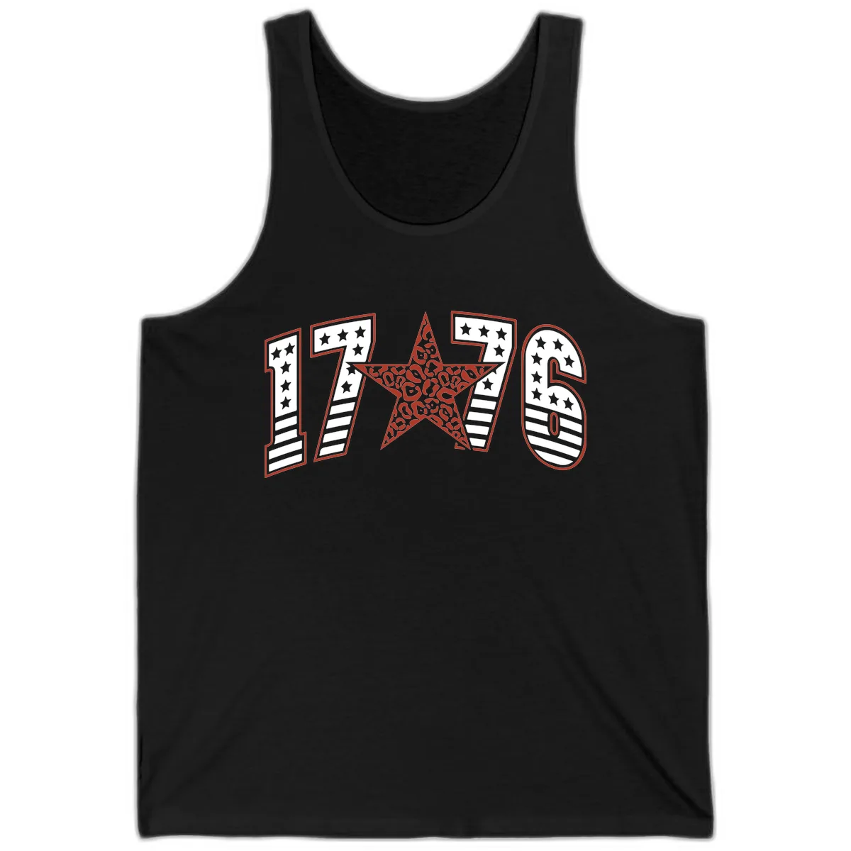 1776 American Celebration Graphic Tank in Black