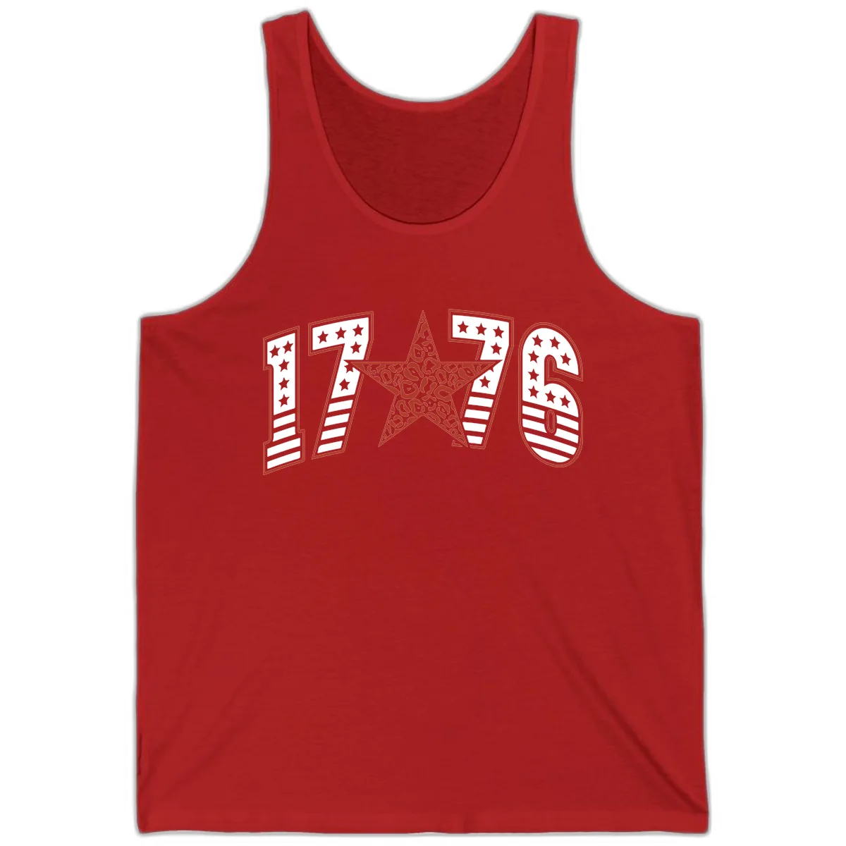 1776 American Celebration Graphic Tank in Red