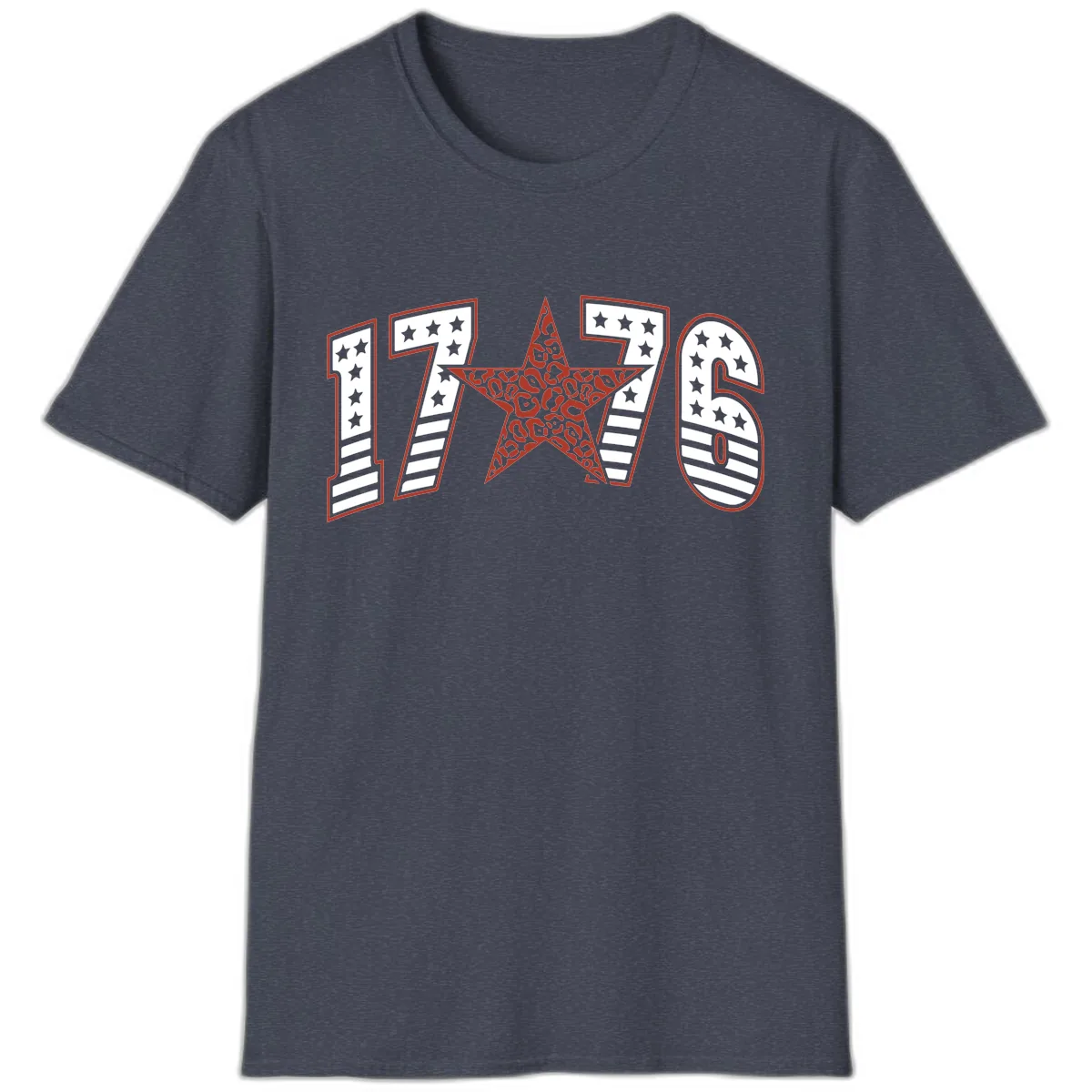 1776 American Celebration Graphic T-Shirt in Heather Navy