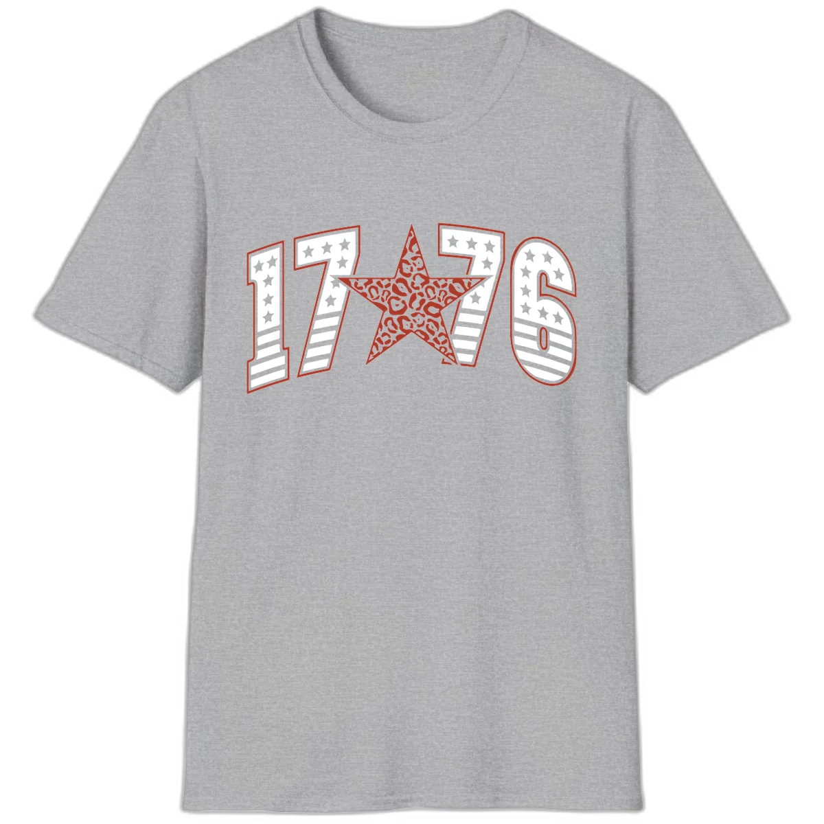1776 American Celebration Graphic T-Shirt in Sport Grey