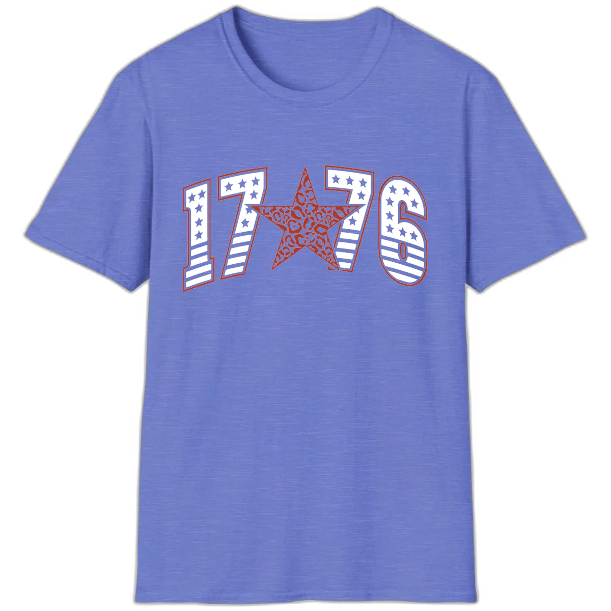 1776 American Celebration Graphic T-Shirt in Heather Royal