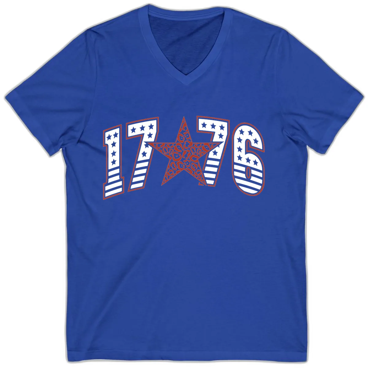 1776 American Celebration Graphic V-Neck in True Royal