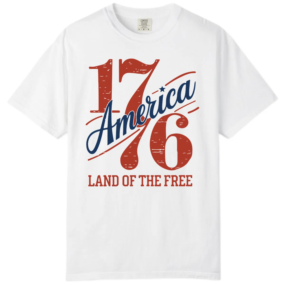America 1776 Land Of The Free Comfort Color in White
