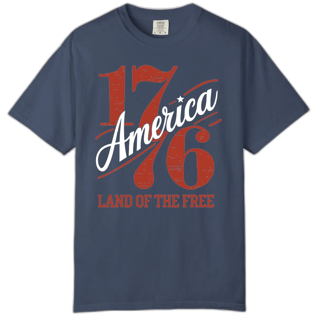 America 1776 Land Of The Free Comfort Color in Midnight