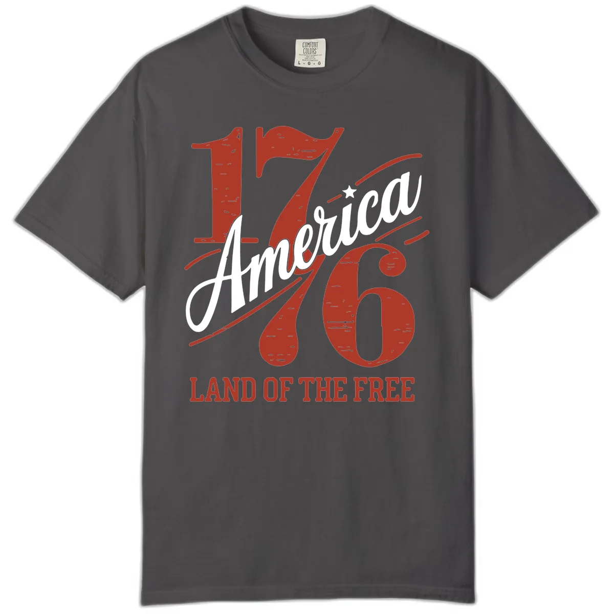 America 1776 Land Of The Free Comfort Color in Graphite