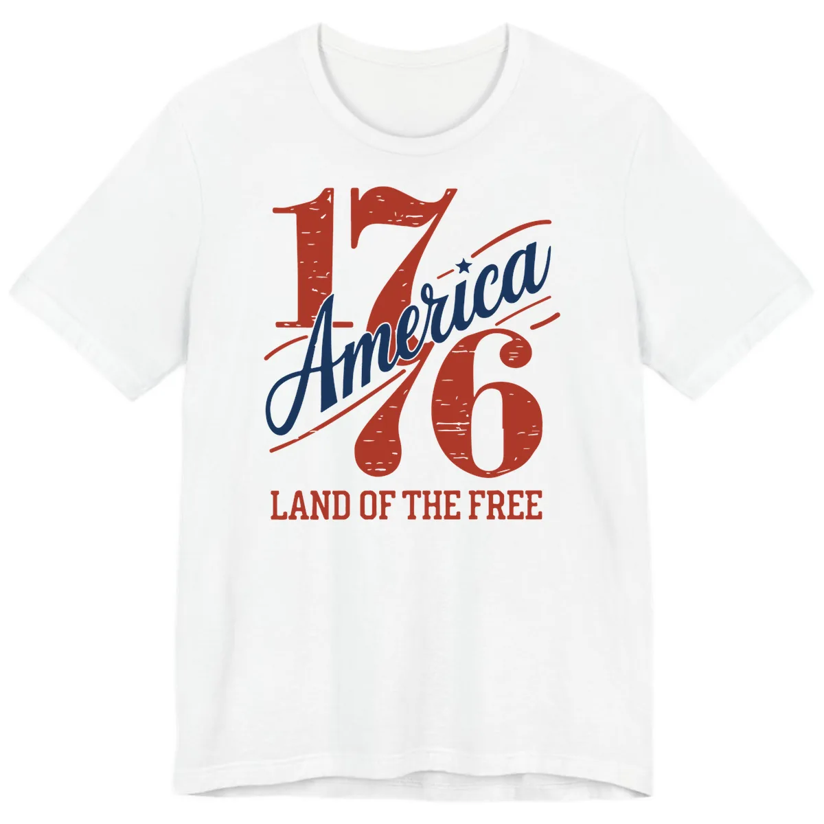 America 1776 Land Of The Free Premium T-Shirt in White