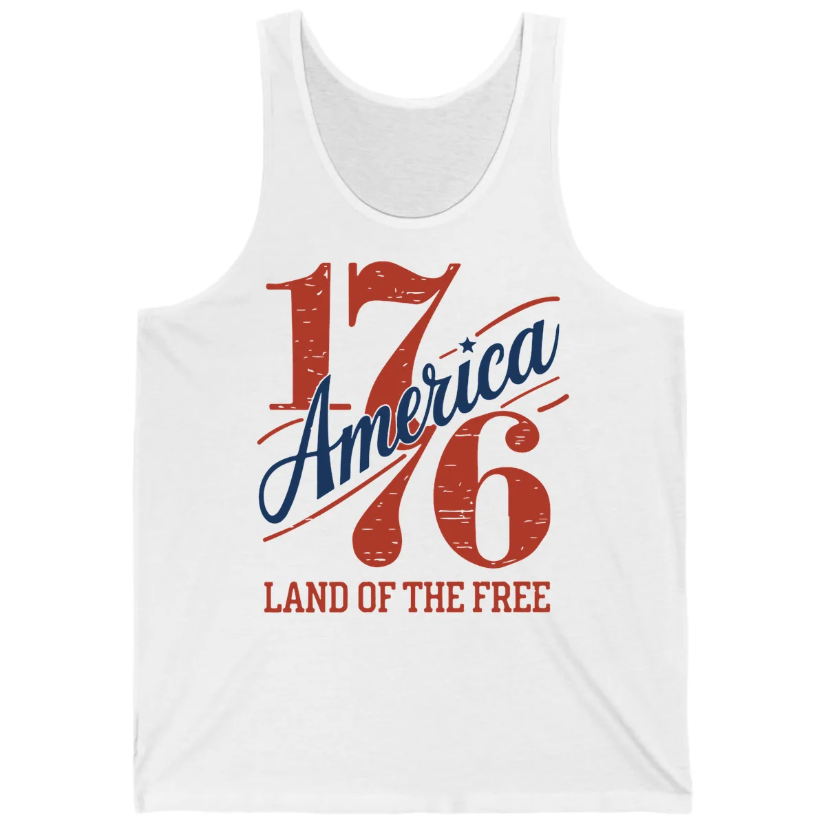America 1776 Land Of The Free Tank in White