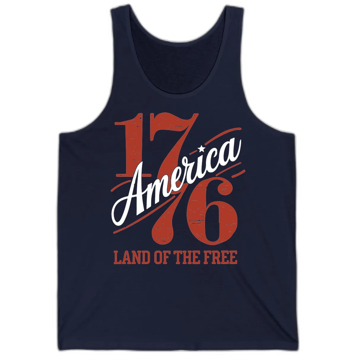 America 1776 Land Of The Free Tank in Navy