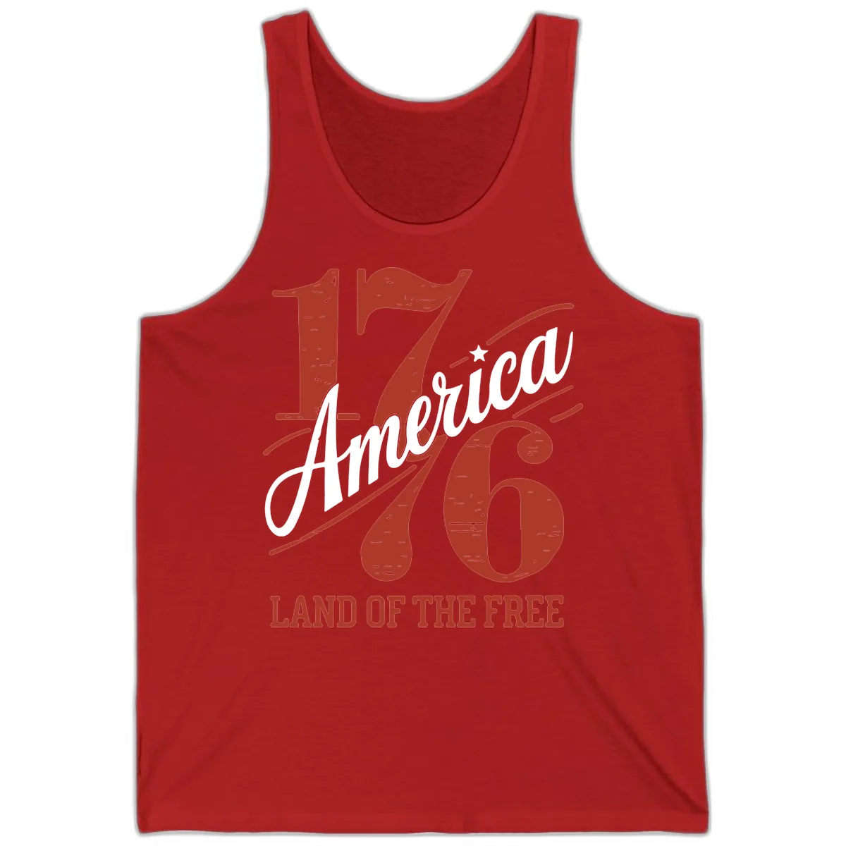 America 1776 Land Of The Free Tank in Red