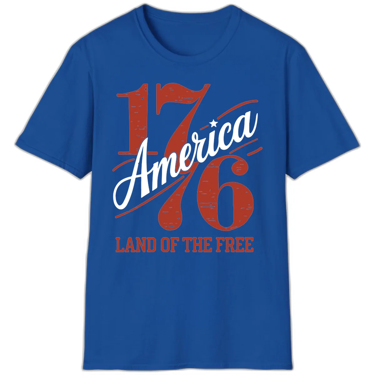 America 1776 Land Of The Free T-Shirt in Royal