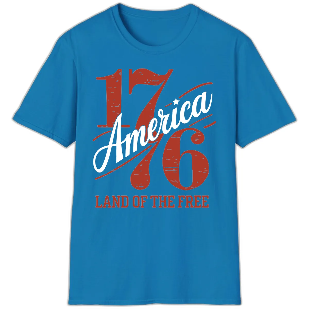 America 1776 Land Of The Free T-Shirt in Sapphire