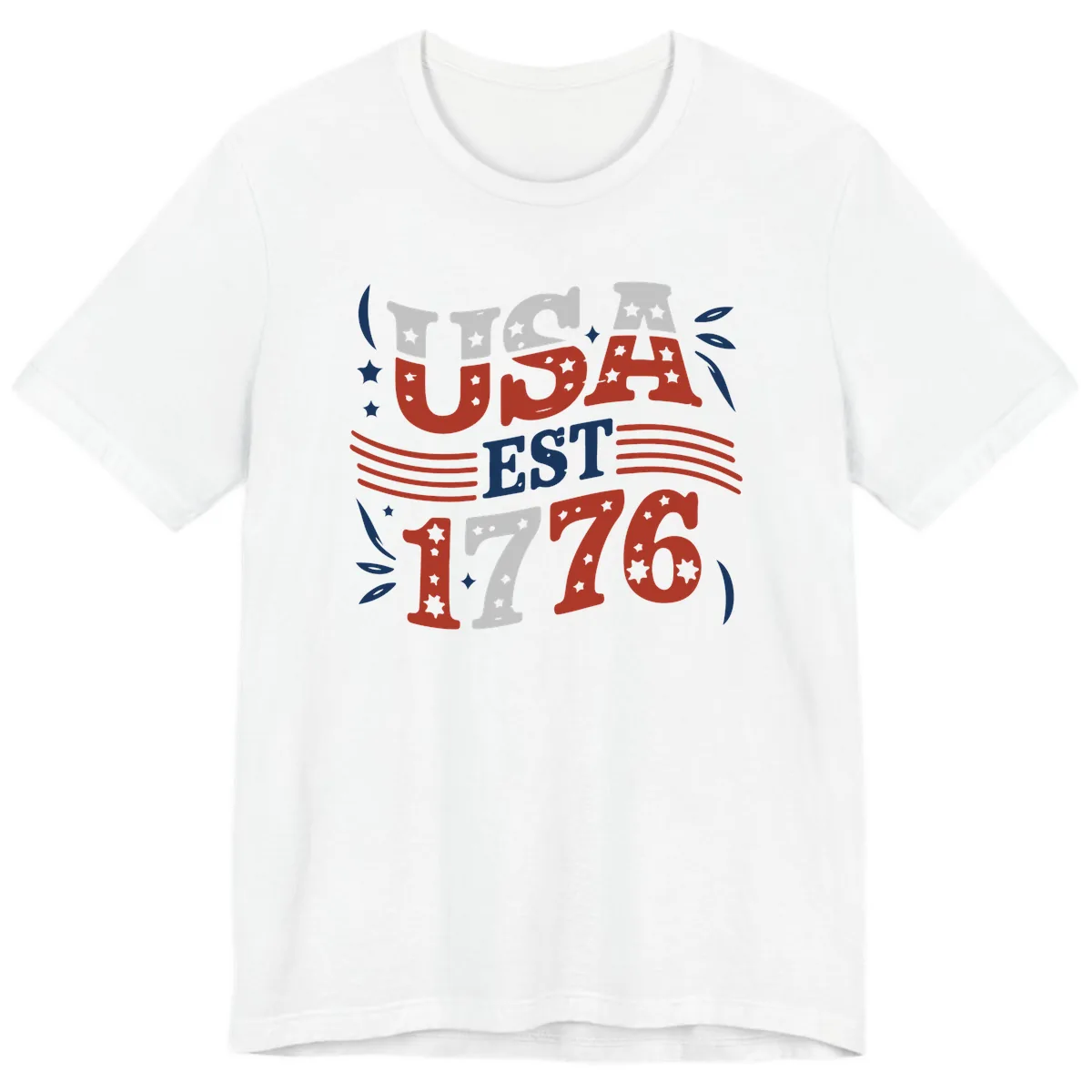USA Established 1776 Celebration Premium T-Shirt in White