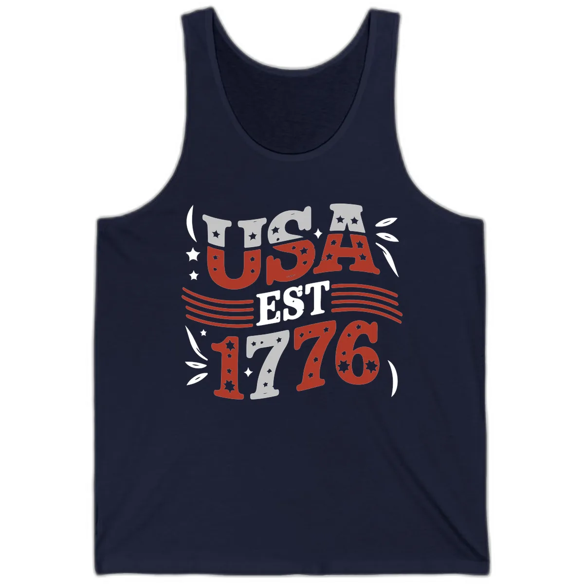 USA Established 1776 Celebration Tank in Navy