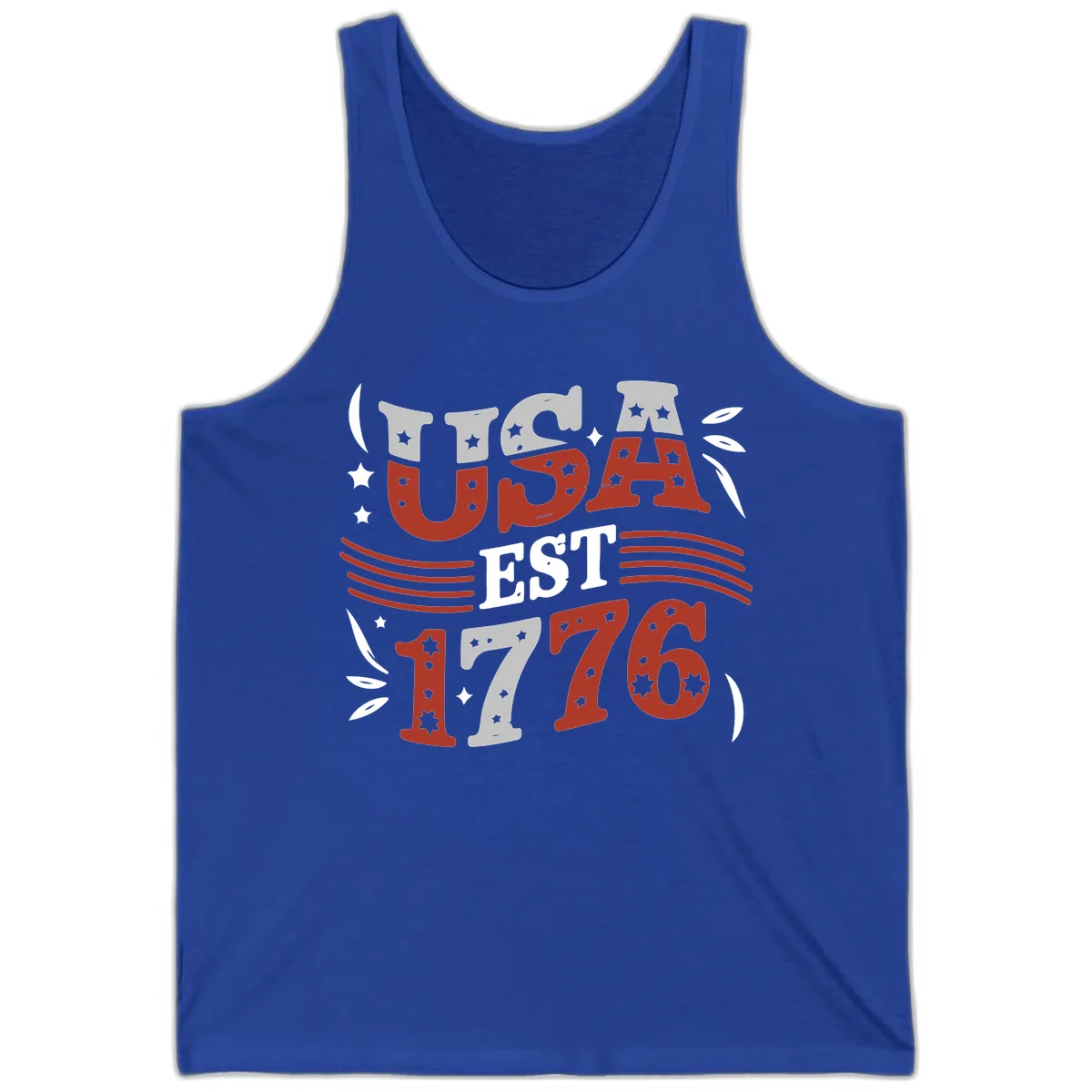 USA Established 1776 Celebration Tank in True Royal