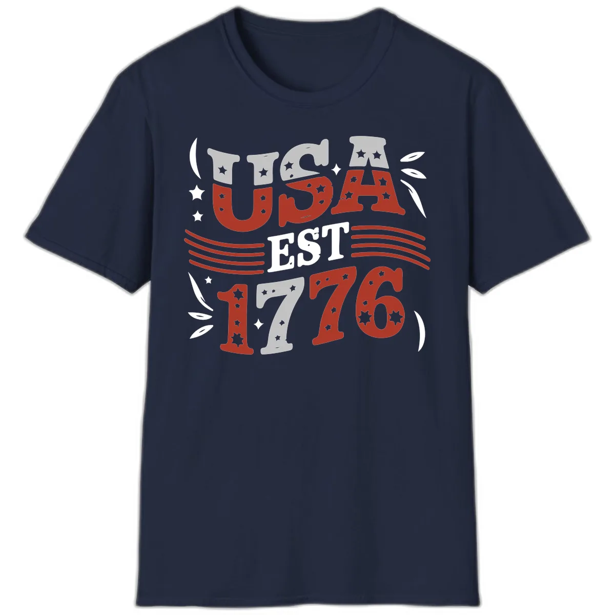 USA Established 1776 Celebration T-Shirt in Navy