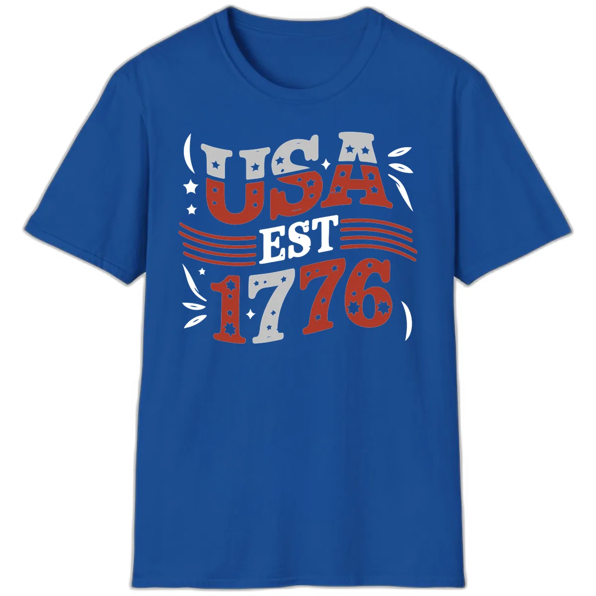 USA Established 1776 Celebration T-Shirt in Royal