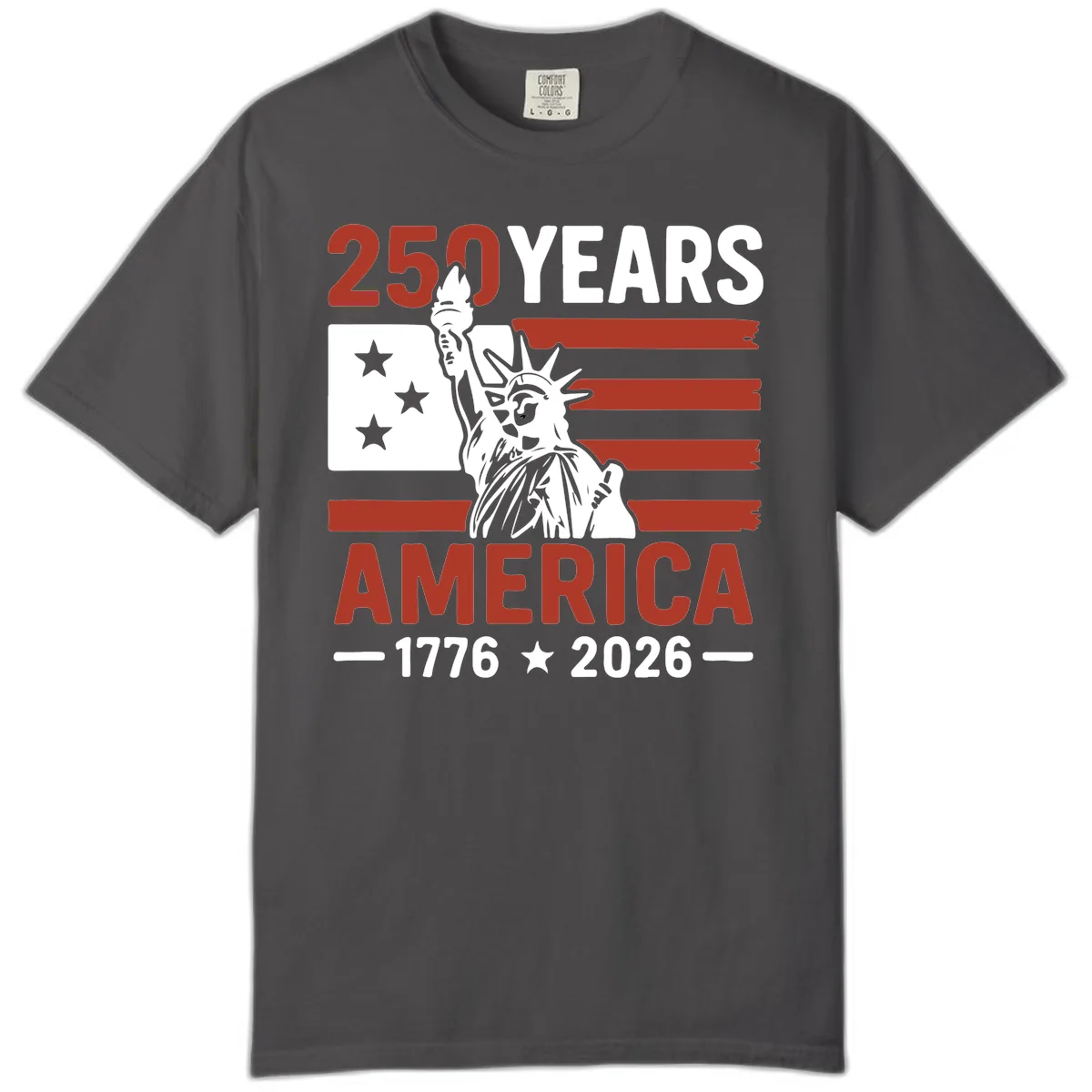 America 250 Years Celebration Comfort Color in Graphite