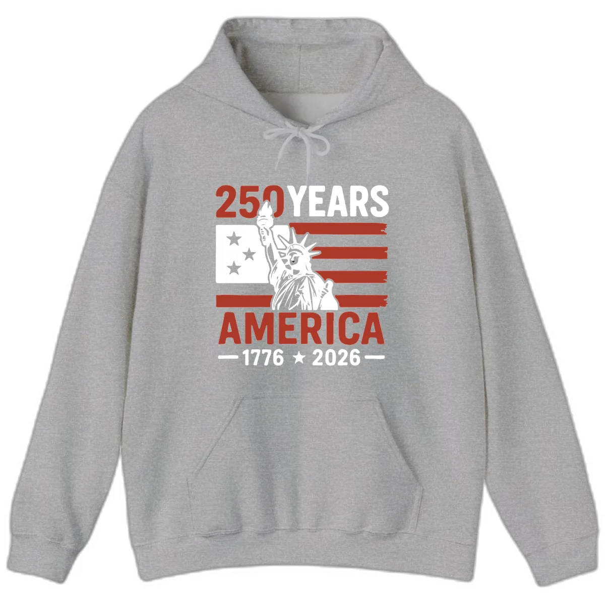 America 250 Years Celebration Hoodie in Sport Grey