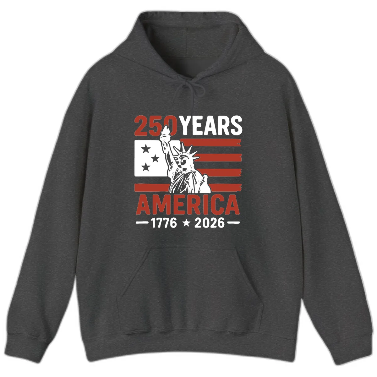 America 250 Years Celebration Hoodie in Dark Heather
