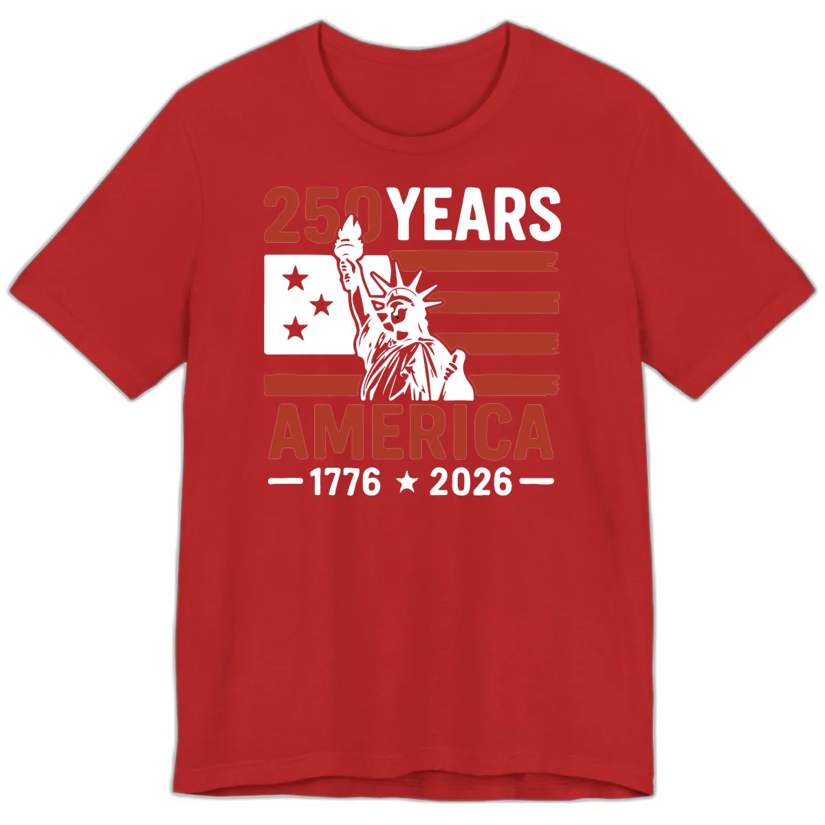 America 250 Years Celebration Premium T-Shirt in Red
