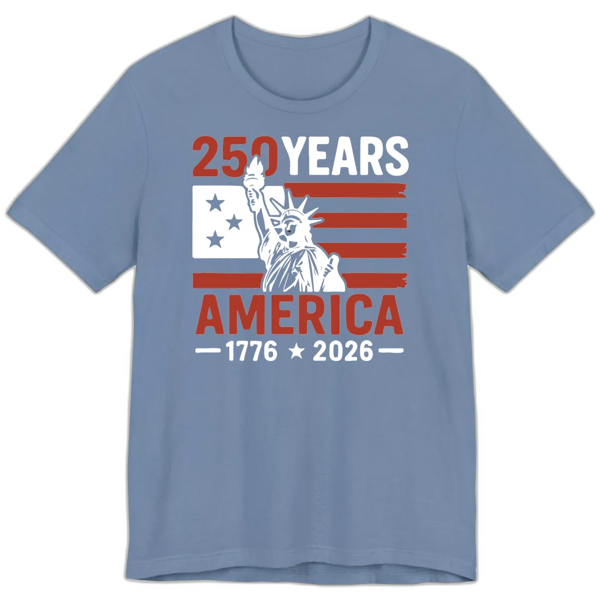 America 250 Years Celebration Premium T-Shirt in Steel Blue
