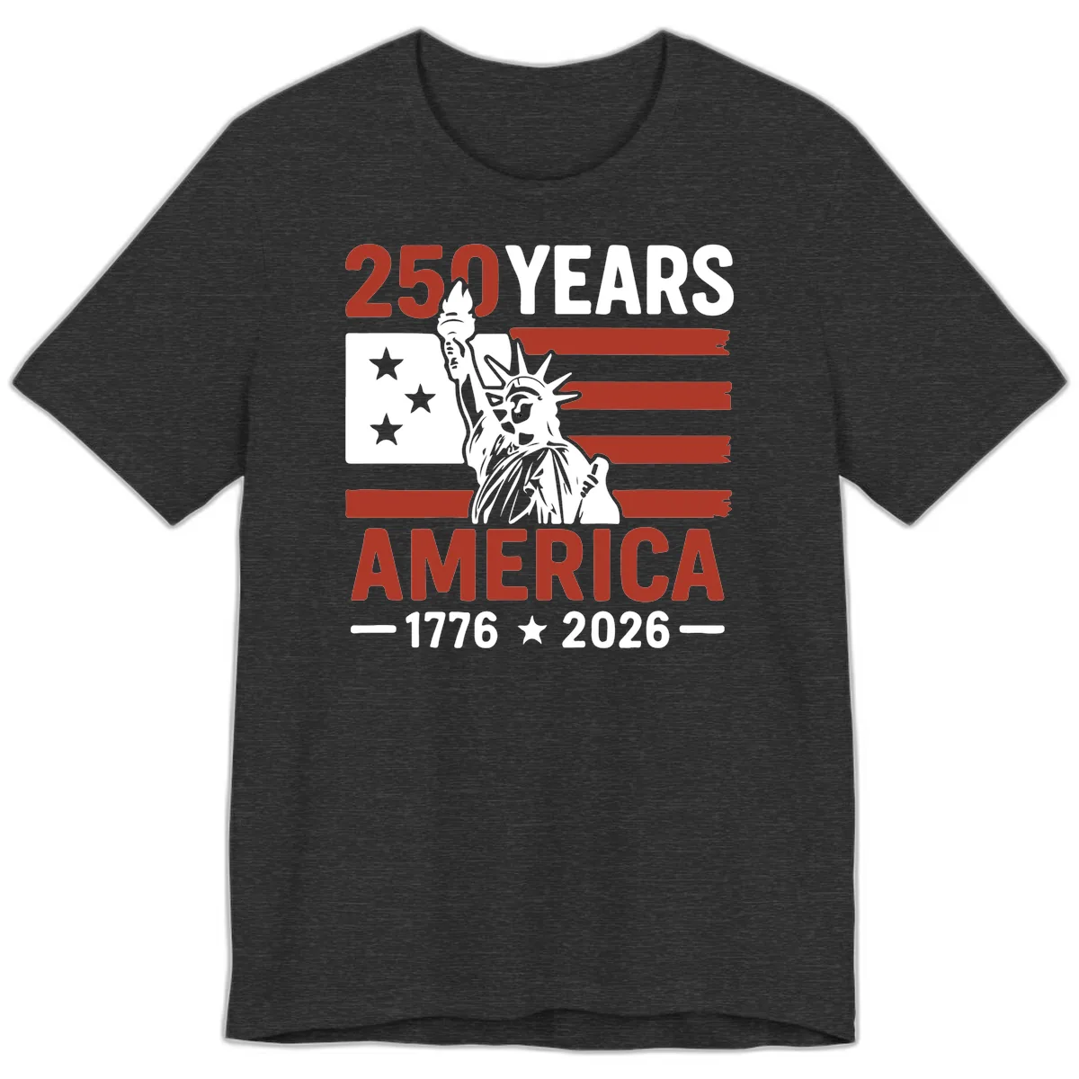 America 250 Years Celebration Premium T-Shirt in Dark Grey Heather