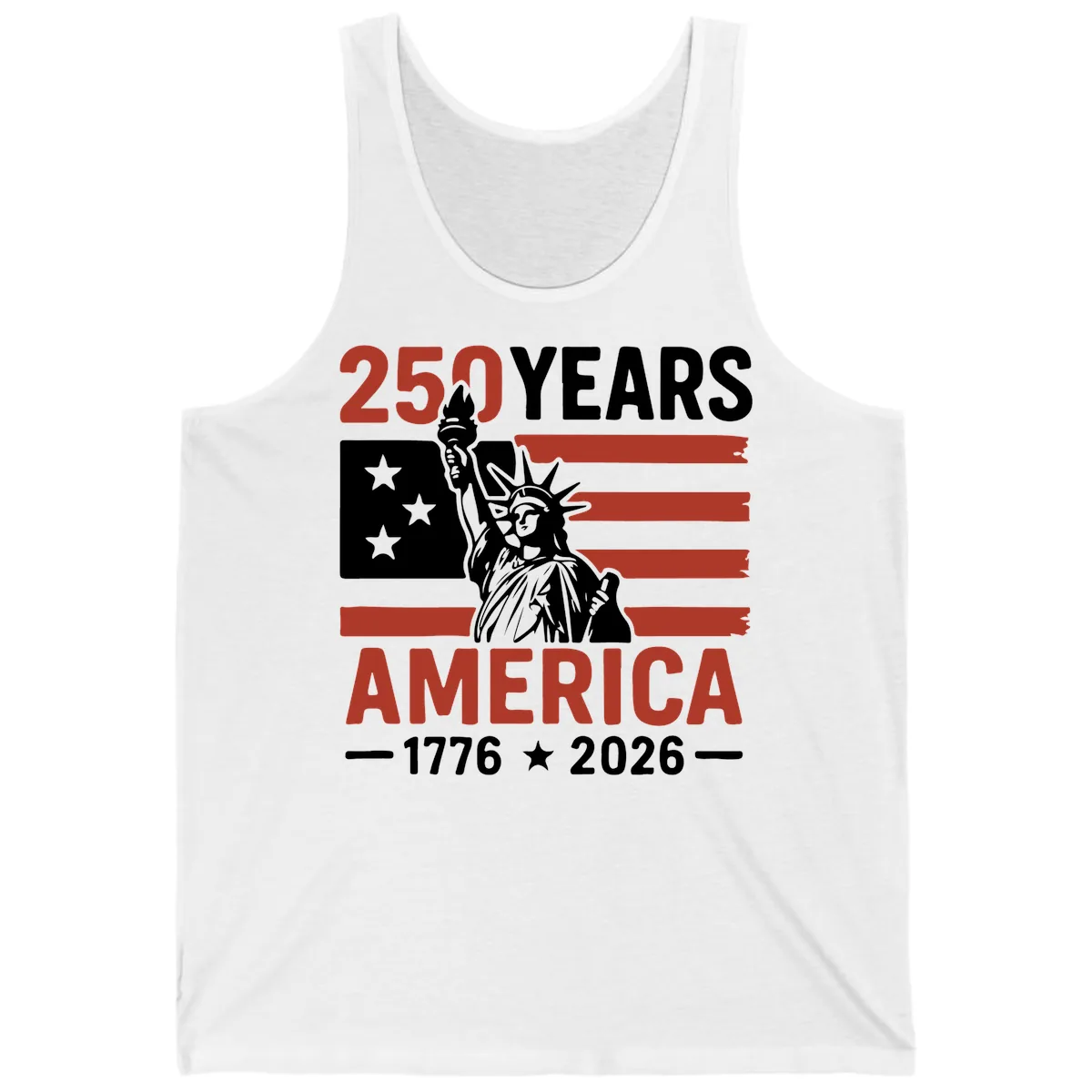 America 250 Years Celebration Tank in White