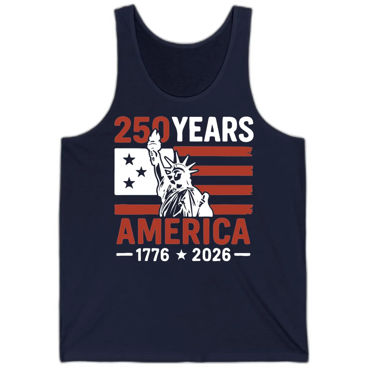 America 250 Years Celebration Tank in Navy