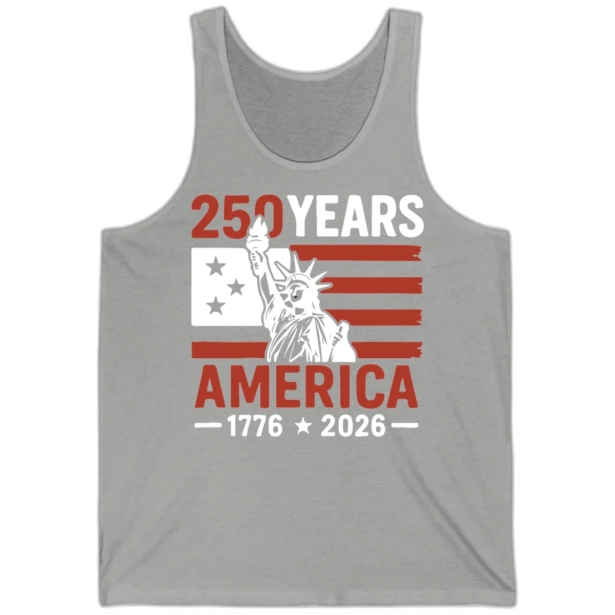 America 250 Years Celebration Tank in Athletic Heather
