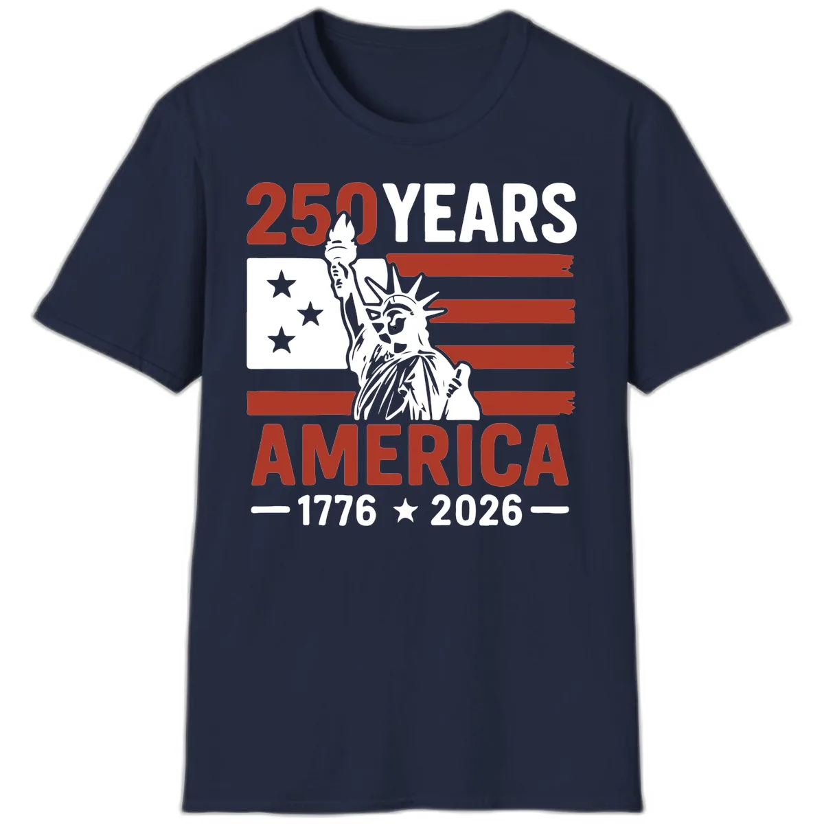 America 250 Years Celebration T-Shirt in Navy