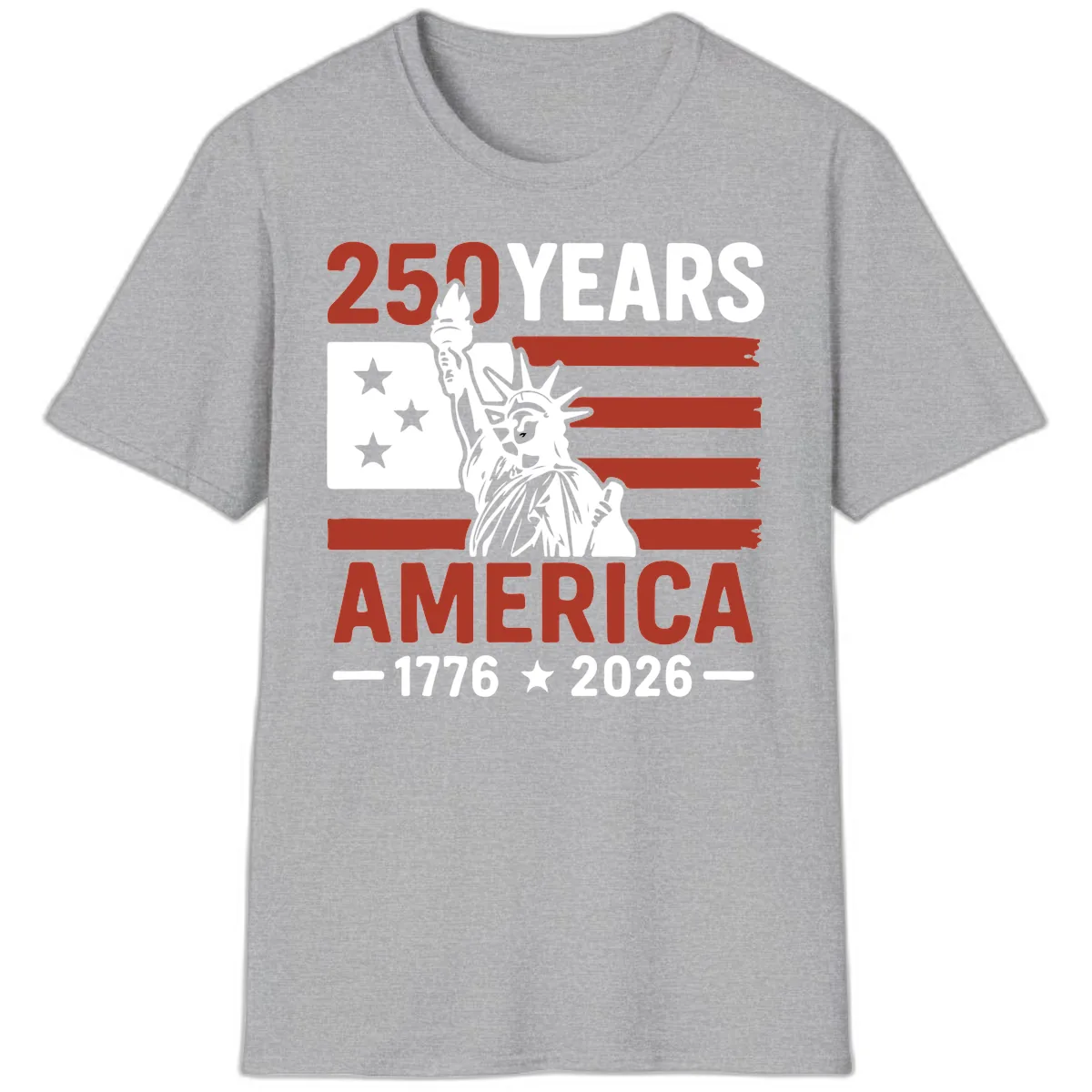 America 250 Years Celebration T-Shirt in Sport Grey