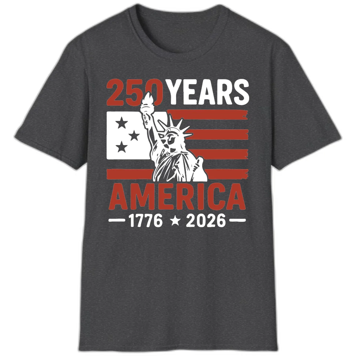 America 250 Years Celebration T-Shirt in Dark Heather