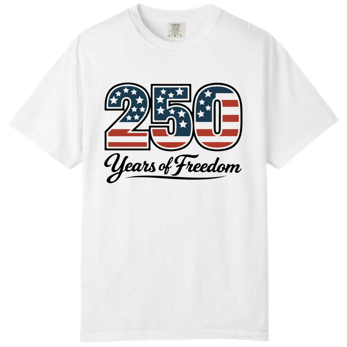 America 250 Years Of Freedom Design Comfort Color in White