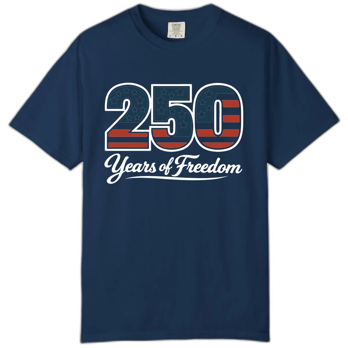 America 250 Years Of Freedom Design Comfort Color in Navy