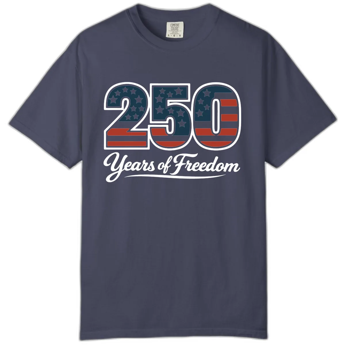 America 250 Years Of Freedom Design Comfort Color in Denim