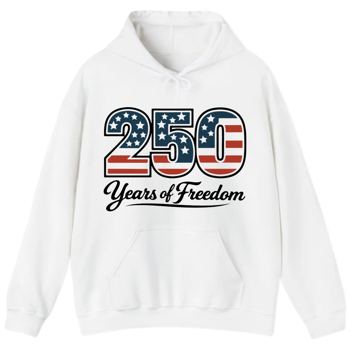 America 250 Years Of Freedom Design Hoodie in White