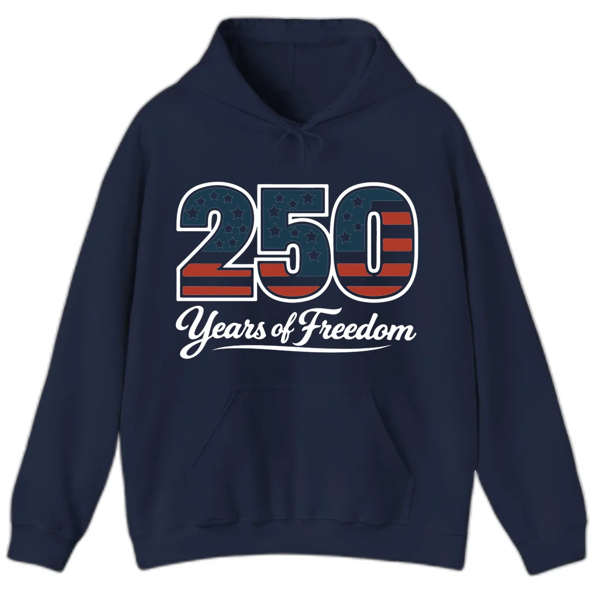 America 250 Years Of Freedom Design Hoodie in Navy