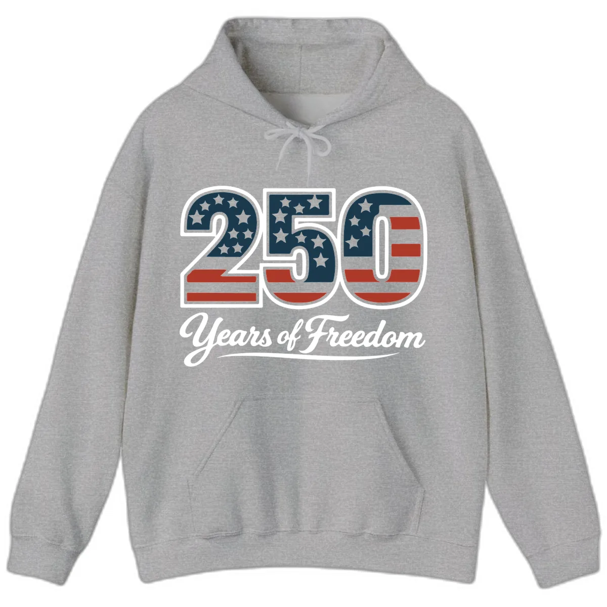 America 250 Years Of Freedom Design Hoodie in Sport Grey