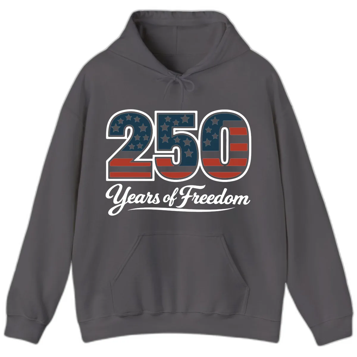 America 250 Years Of Freedom Design Hoodie in Charcoal