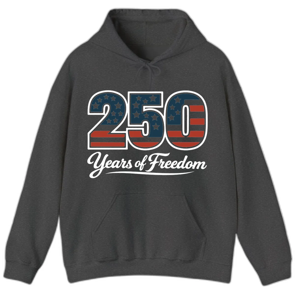 America 250 Years Of Freedom Design Hoodie in Dark Heather