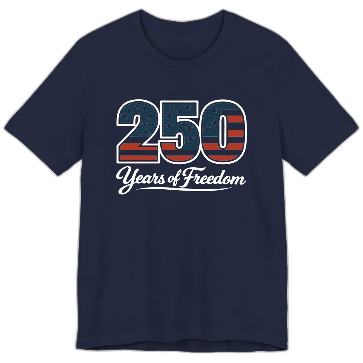 America 250 Years Of Freedom Design Premium T-Shirt in Navy