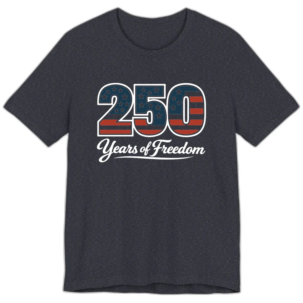 America 250 Years Of Freedom Design Premium T-Shirt in Heather Navy
