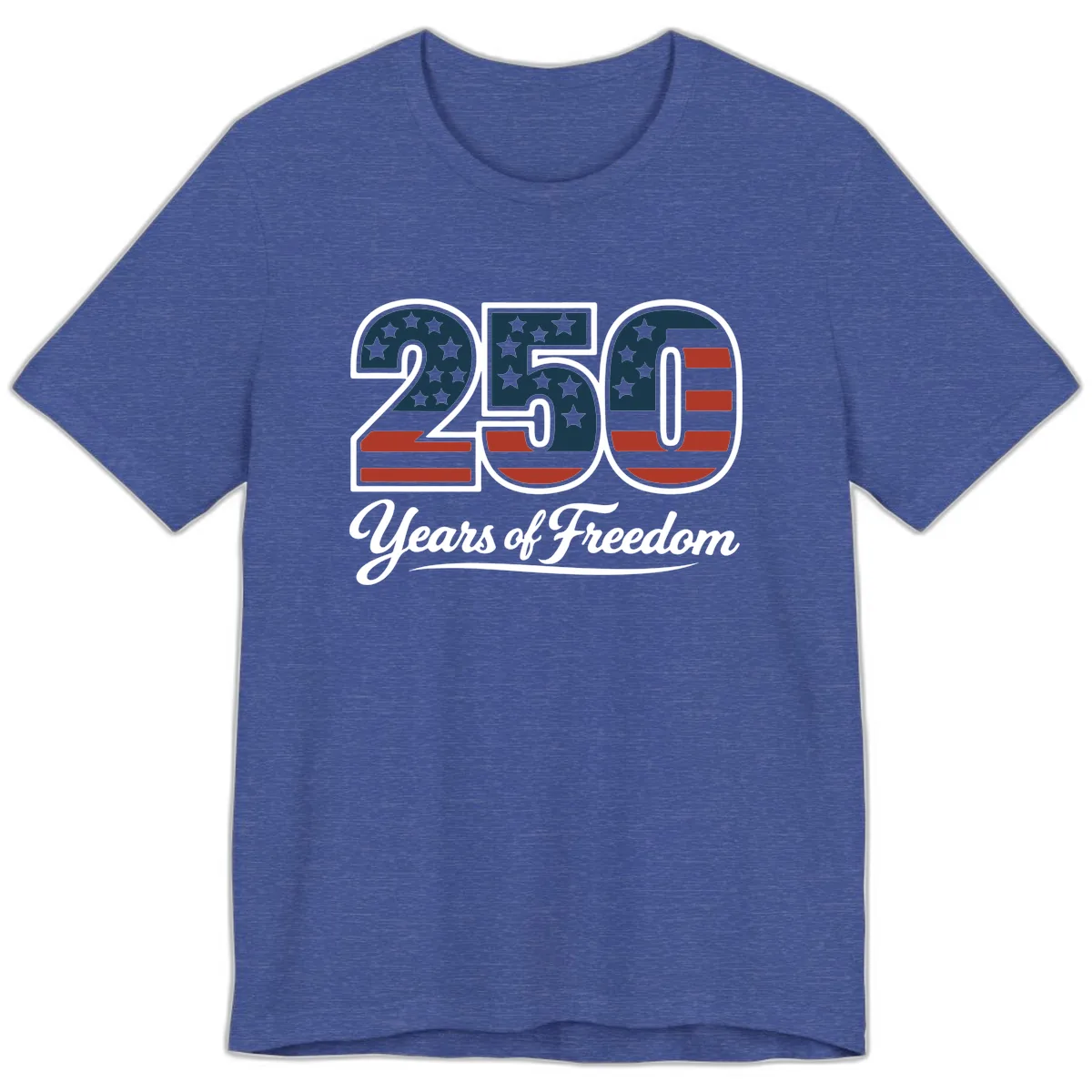 America 250 Years Of Freedom Design Premium T-Shirt in Heather True Royal