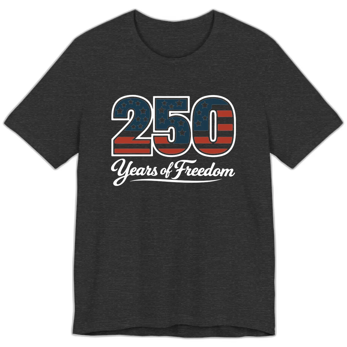 America 250 Years Of Freedom Design Premium T-Shirt in Dark Grey Heather