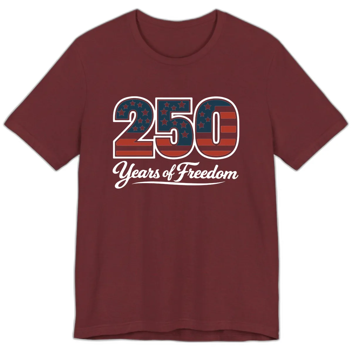America 250 Years Of Freedom Design Premium T-Shirt in Heather Cardinal