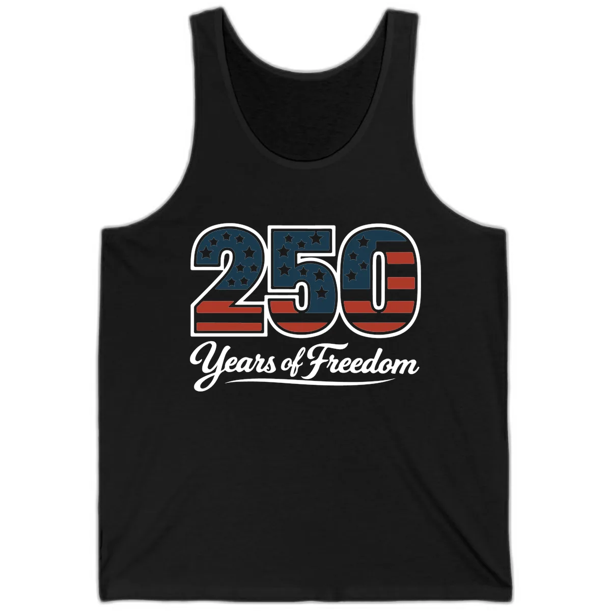 America 250 Years Of Freedom Design Tank in Black