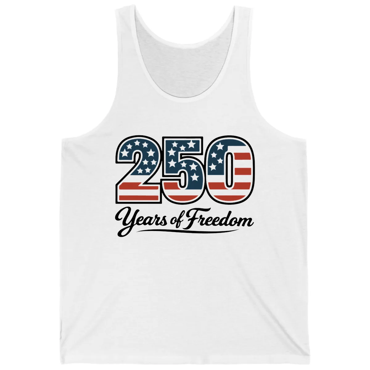America 250 Years Of Freedom Design Tank in White