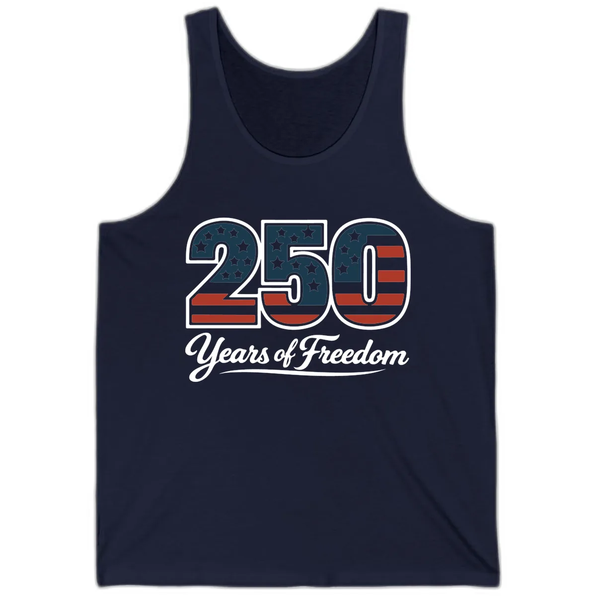 America 250 Years Of Freedom Design Tank in Navy