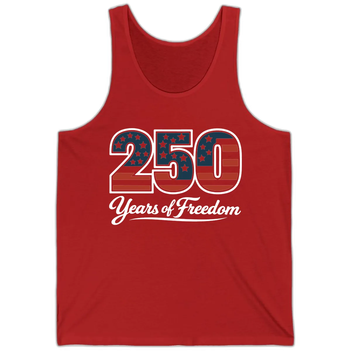 America 250 Years Of Freedom Design Tank in Red